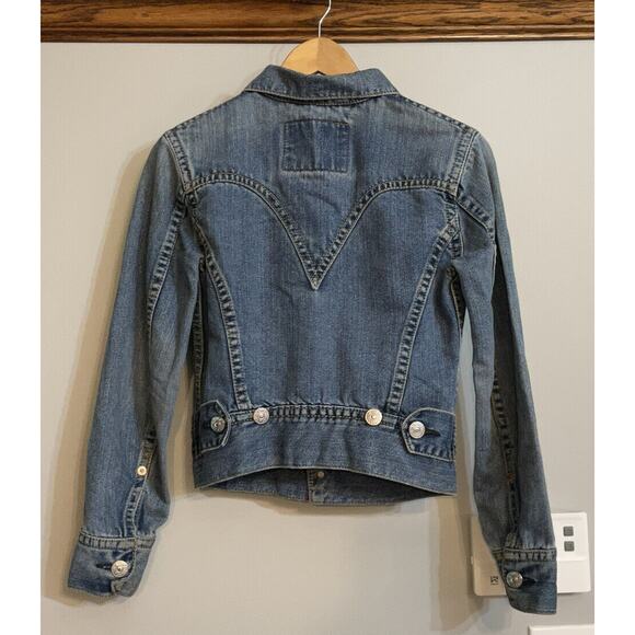 Levis‎ Jacket Type 1 Iconic Denim Trucker Western Rodeo Jean Jacket Size Small - Picture 3 of 9